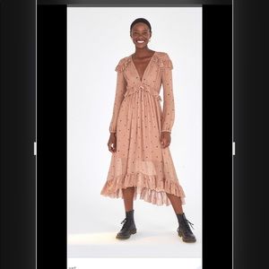- Nwt! Farm Rio Polka Dot midi Dress Anthropologie